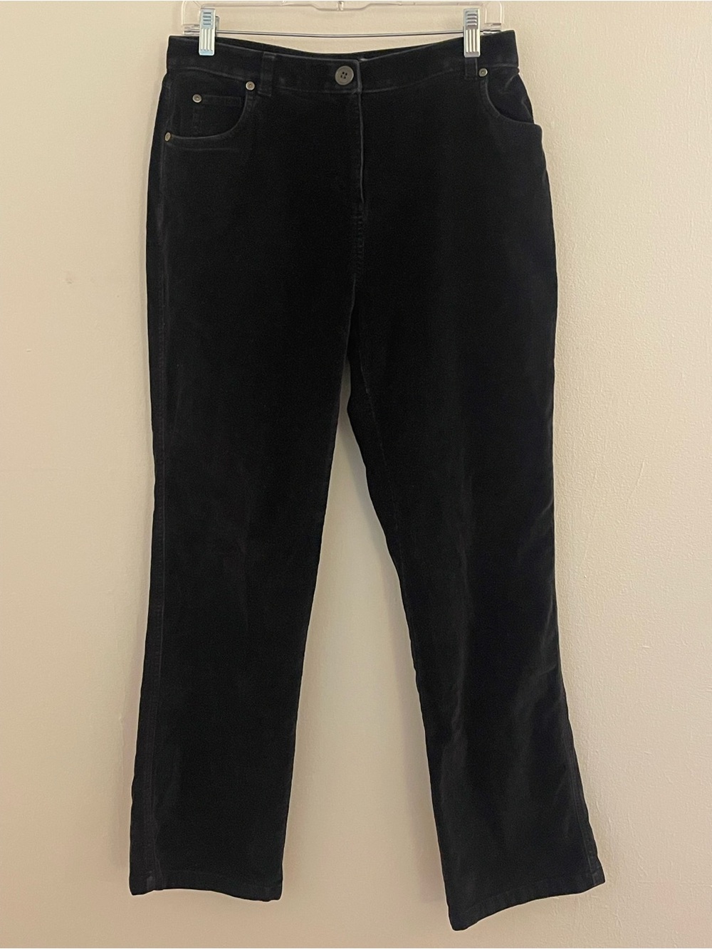 Woolrich Women’s Corduroy Pants Size 8 Black Bootcut Stretch Cotton
